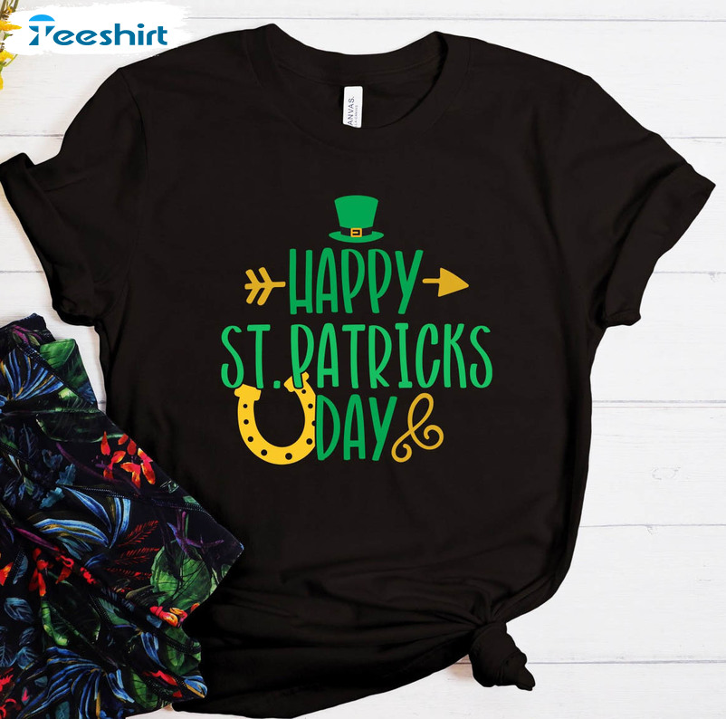 Happy St Patrick's Day Shirt, Trending Crewneck Short Sleeve