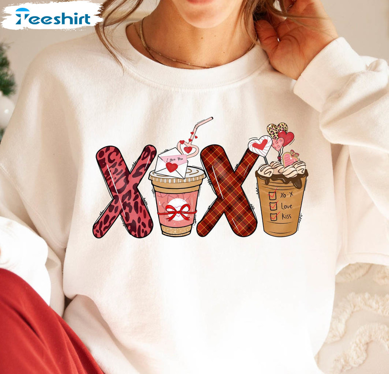 Xoxo Valentines Day Vintage Shirt, Trending Crewneck Short Sleeve