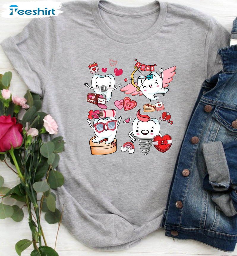 Dental Squad Valentine Shirt, Valentine Dentist Life Tee Tops Unisex Hoodie