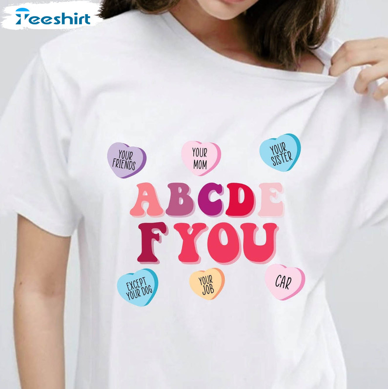 Abcdef You Vintage Shirt, Valentines Day Long Sleeve Unisex T-shirt