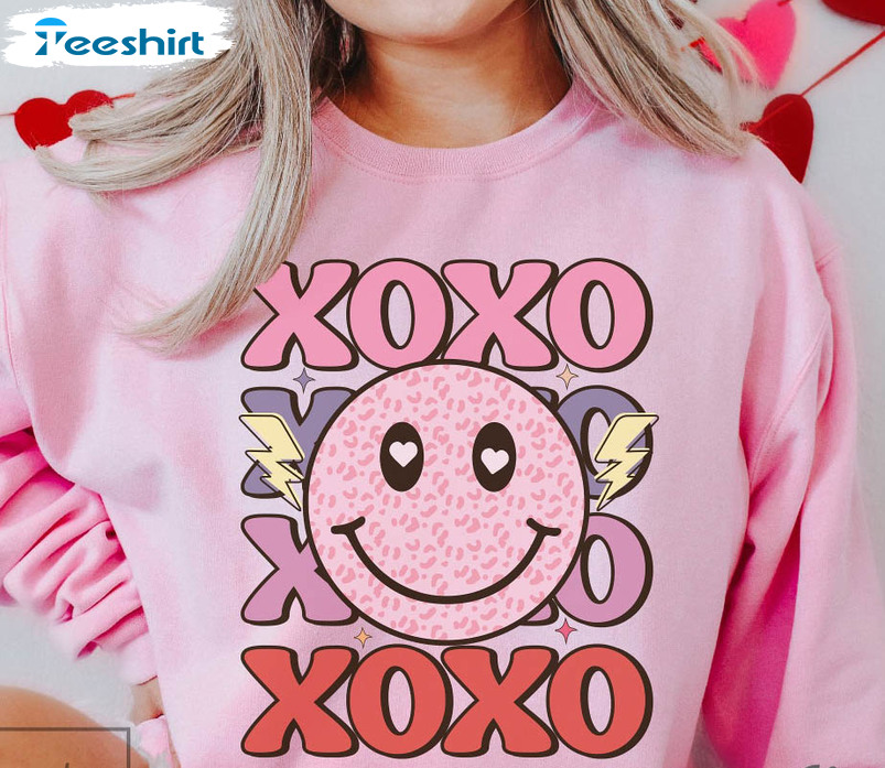 Xoxo Sweatshirt, Valentines Day Long Sleeve Unisex T-shirt