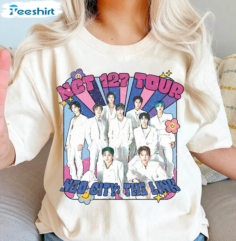 Nct 127 Vintage Shirt, Neo City The Link World Tour Tee Tops Short Sleeve