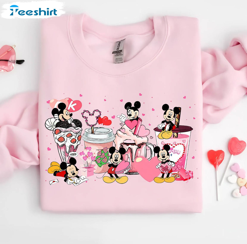 Mickey Mouse Shirt , Disney Valentine Tee Tops Short Sleeve