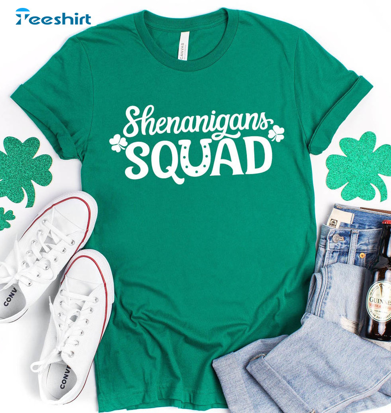 Shenanigans Squad Sweatshirt, St Patricks Day Unisex T-shirt Crewneck