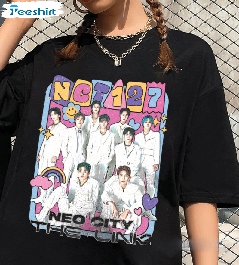 Retro Nct 127 Neo City The Link World Tour Shirt, Trending Unisex Hoodie Long Sleeve