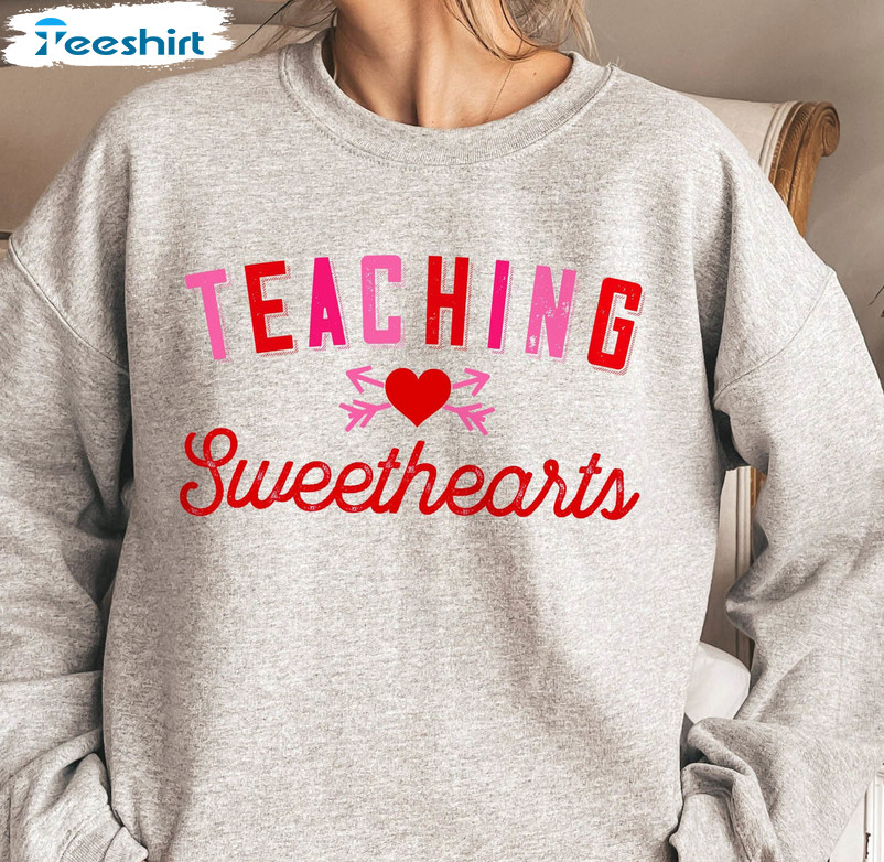 Teaching Sweethearts Shirt, Vintage Valentines Day Crewneck Unisex Hoodie