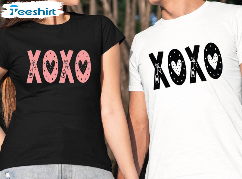 Valentines Day Xoxo Shirt, Valentines Vintage Unisex T-shirt Crewneck
