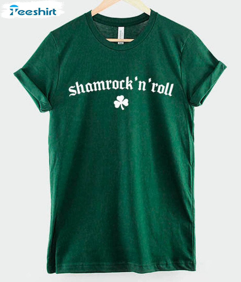 Shamrock And Roll Shirt, St Patrick's Day Unisex Hoodie Tee Tops