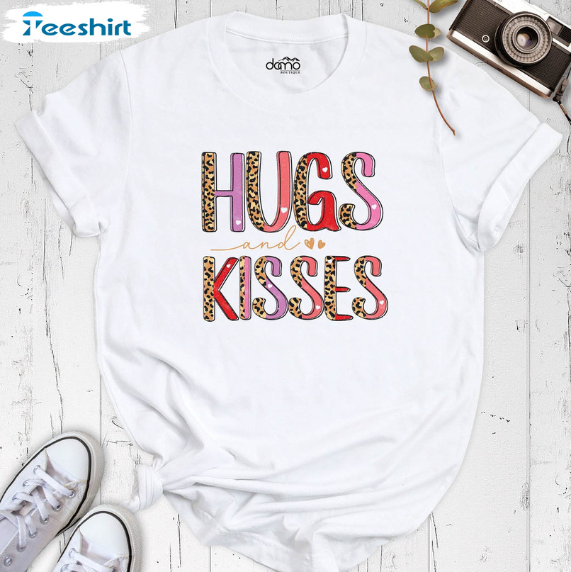 Hugs And Kisses Vintage Shirt, Valentines Lovers Unisex Hoodie Tee Tops