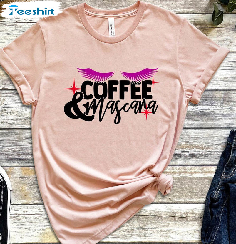 Coffee And Mascara Vintage Shirt, Trending Crewneck Unisex Hoodie