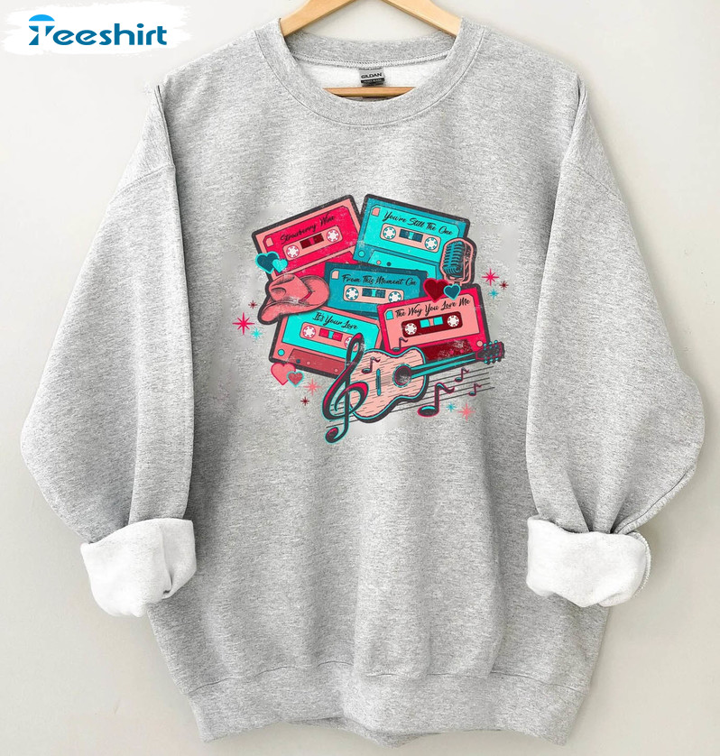 Music Cassette Tapes Sweatshirt, Family Crewneck Unisex Hoodie