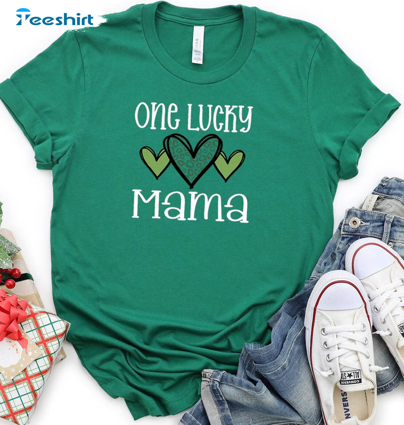 One Lucky Mama Shirt , St Patrick's Day Unisex T-shirt Short Sleeve