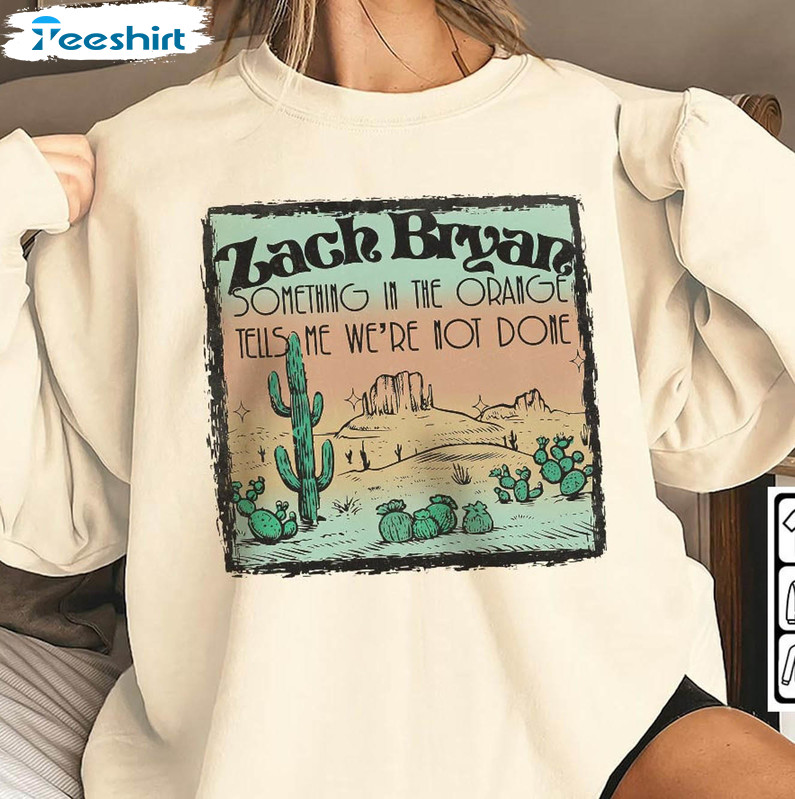 Zach Bryan Shirt, Something In The Orange Tour Sweater Long Sleeve