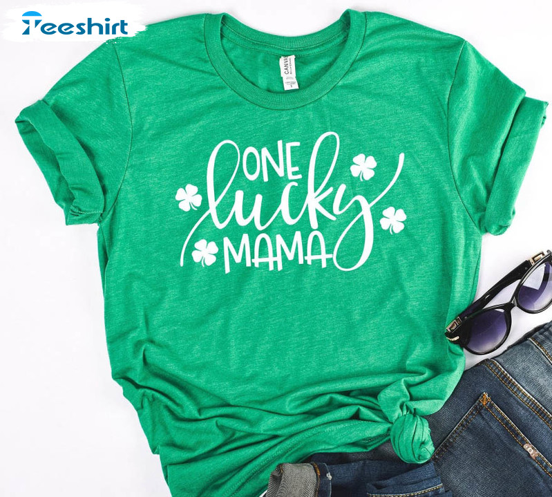 One Lucky Mama Sweatshirt, St Patrick's Day Unisex Hoodie Crewneck