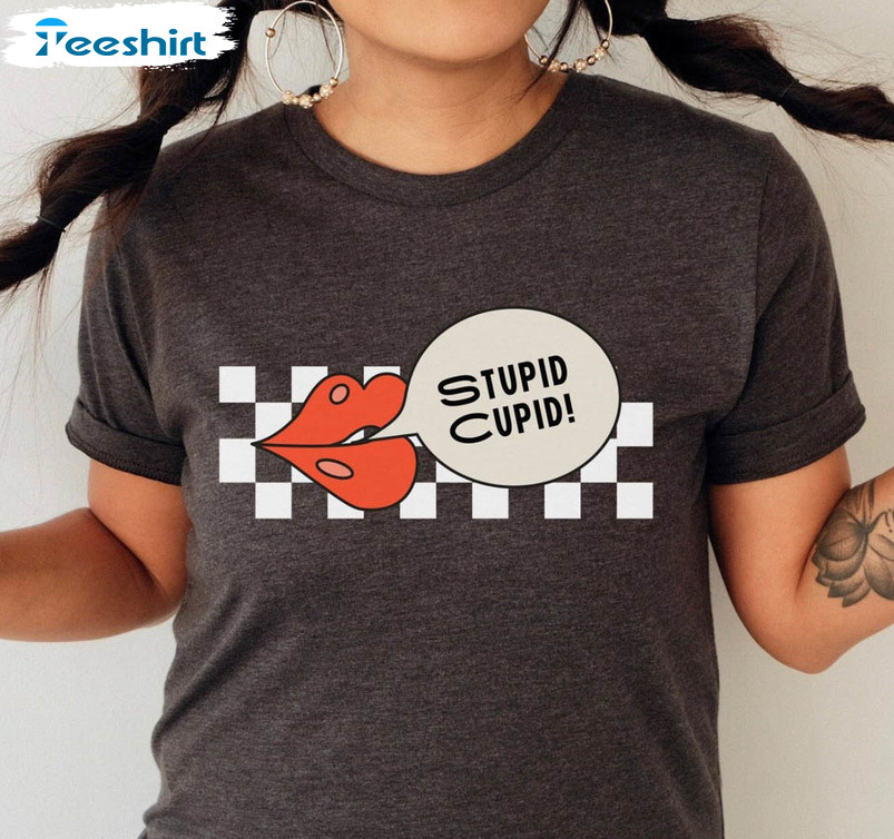 Stupid Cupid Retro Shirt, Skateboarding Valentine's Day Unisex Hoodie Crewneck