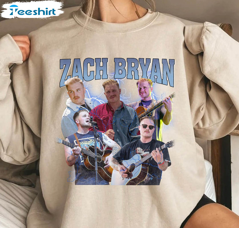 American Heartbreak Tour Shirt, Zach Bryan Trendy Crewneck Unisex T-shirt