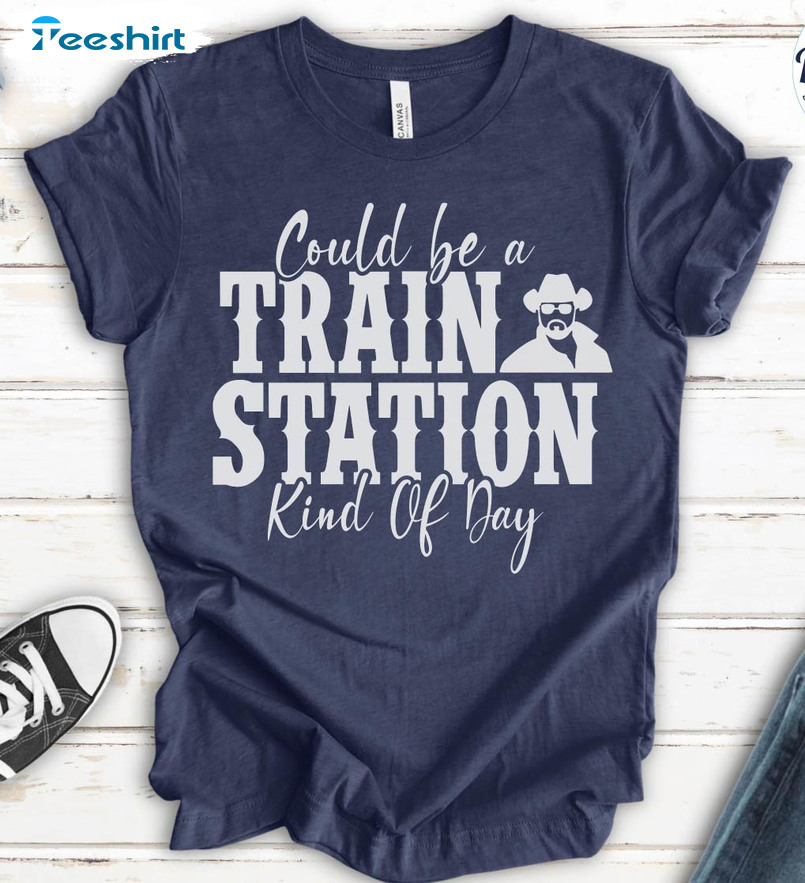 Could Be A Train Station Kind Of Day Trendy Long Sleeve , Unisex Hoodie