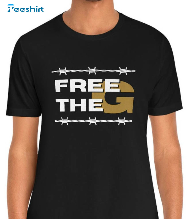 Free The G Vintage Shirt, Andrew Tate Top G Short Sleeve Crewneck
