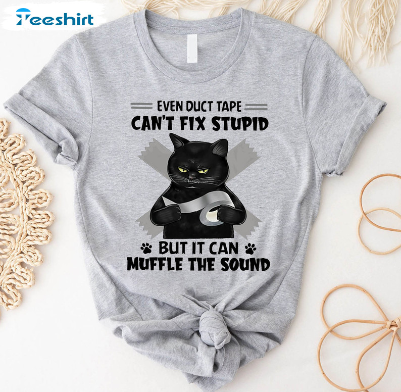 Duct Tape It Can't Fix Stupid But It Can Duffle The Sound Shirt, Funny Unisex T-shirt Short Sleeve