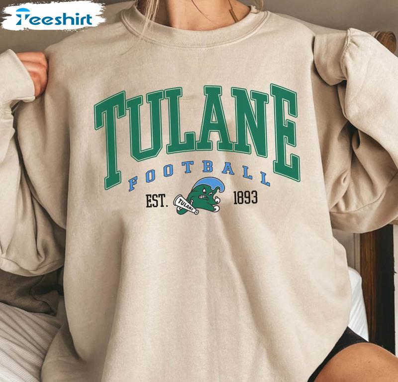 Vintage Ncaa Tulane Football Est 1893 Shirt, Tulane University Unisex Hoodie Long Sleeve