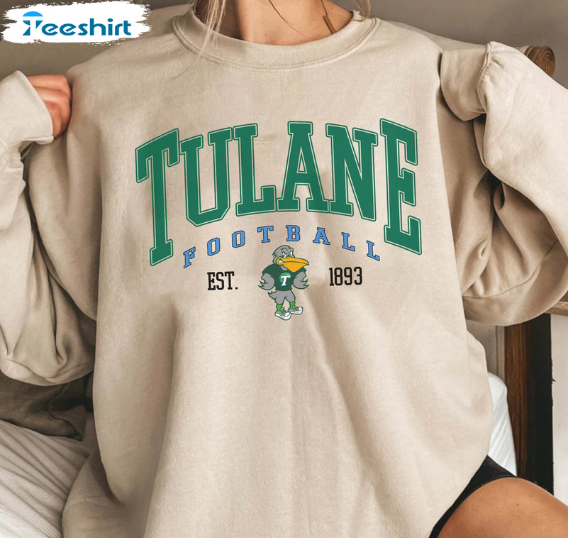Tulane Football Est 1893 Shirt, Tulane University Long Sleeve Unisex Hoodie
