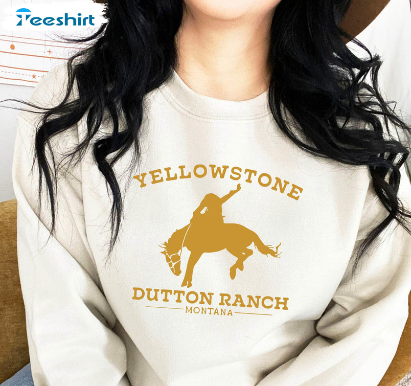 Sweatshirt Officiel Yellowstone Dutton Ranch - Logo Montana, Coupe Classique