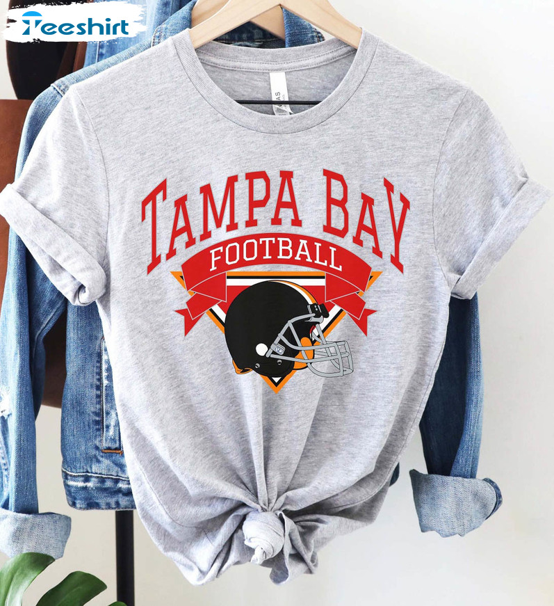 Retro Tampa Bay Football Shirt, Vintage Short Sleeve Unisex Hoodie