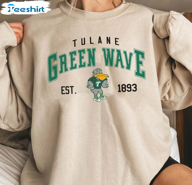 Tulane Green Wave Est 1893 Shirt, Vintage Ncaa Long Sleeve Unisex T-shirt