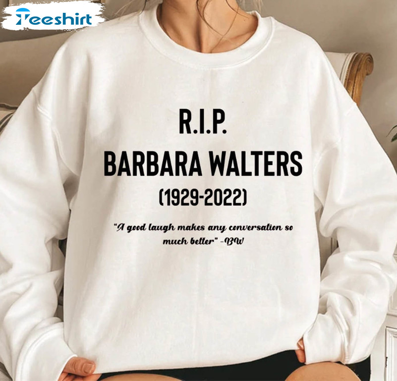 Rest In Peace Barbara Walters Shirt, Trending Short Sleeve Tee Tops