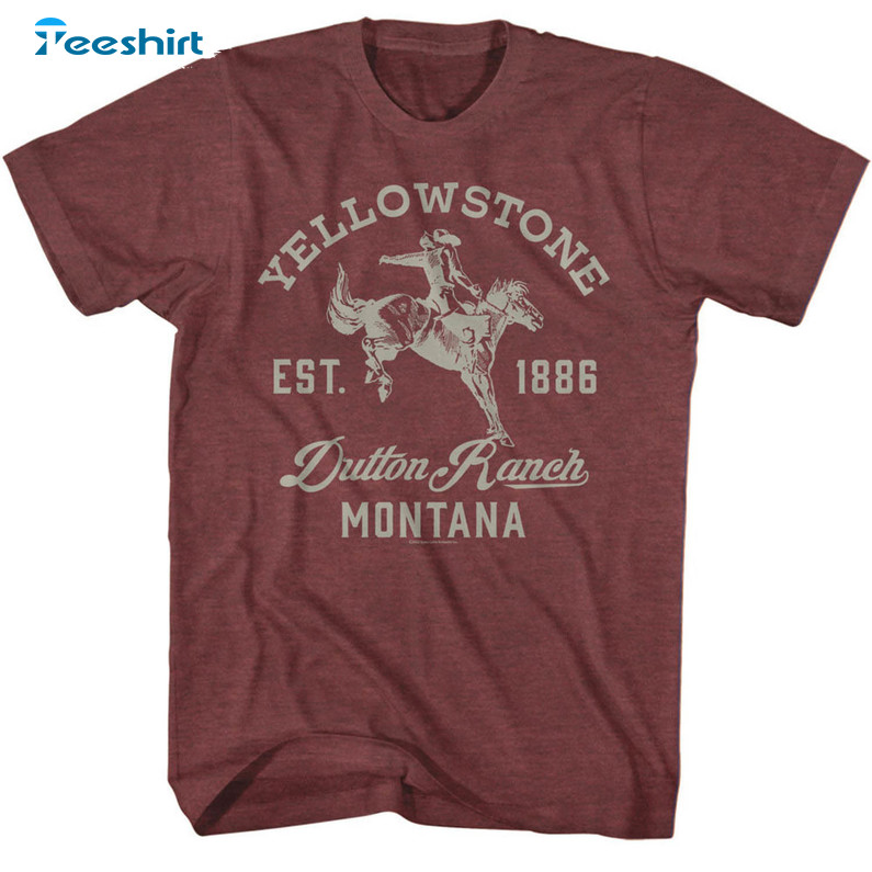 Yellowstone Dutton Ranch Montana Shirt, Trending Unisex Hoodie Short Sleeve