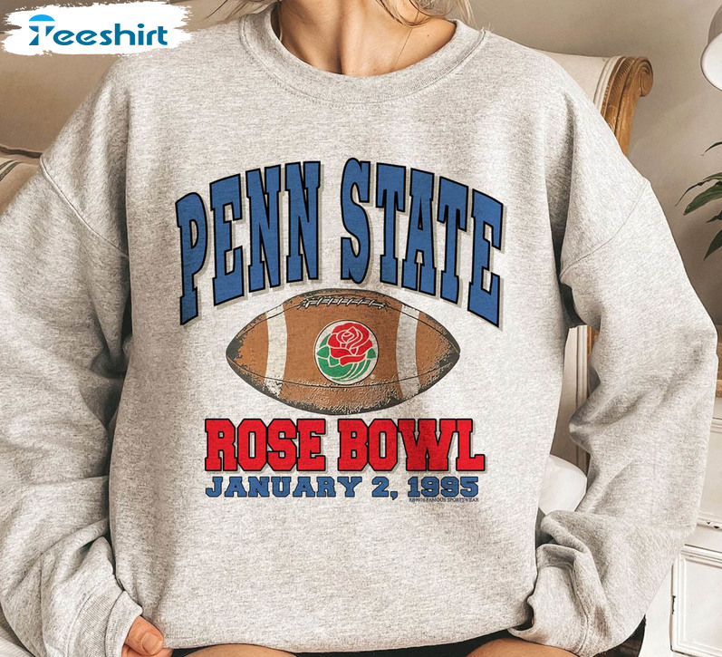 Penn State Rose Bowl Shirt, Vintage Penn State 1995 Rose Bowl Sweater Short Sleeve