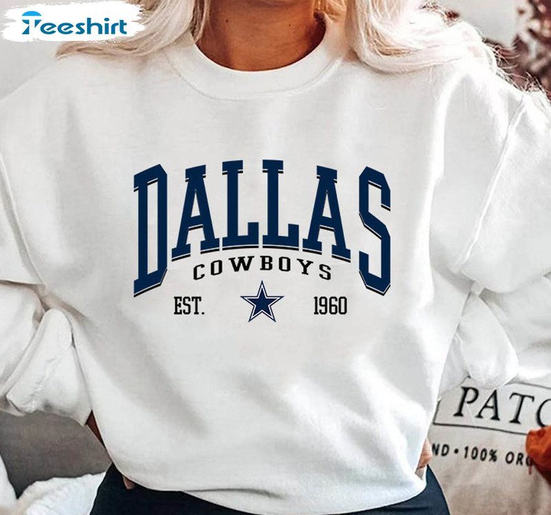 Vintage Dallas Cowboys Sweatshirt, Football Champions Long Sleeve Unisex  T-shirt