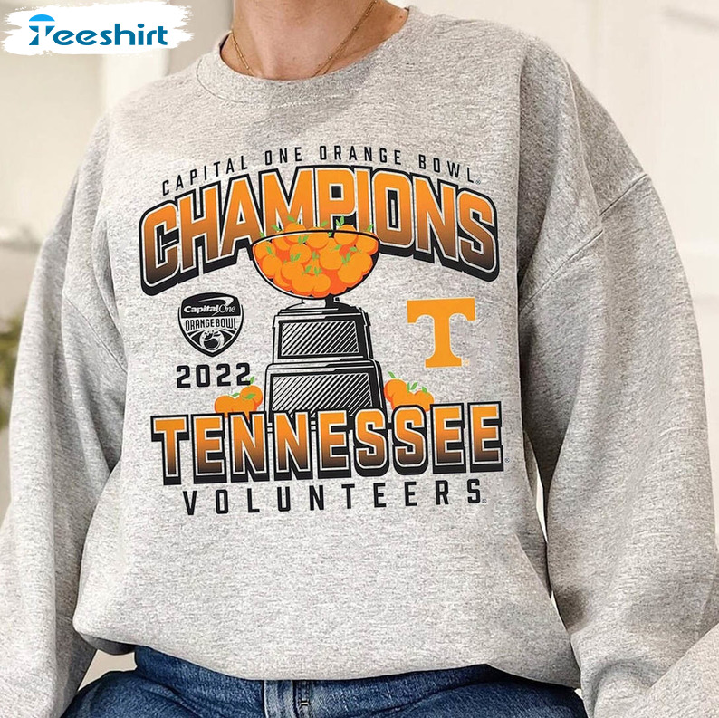 Clemson Vs Tennessee Vols Orange Shirt, Tennessee Football Orange Bowl Crewneck Unisex Hoodie