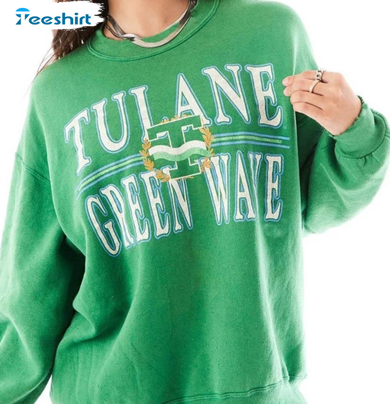 Tulane Green Wave Logo Sweatshirt , Tulane University Vintage Unisex T-shirt Unisex Hoodie