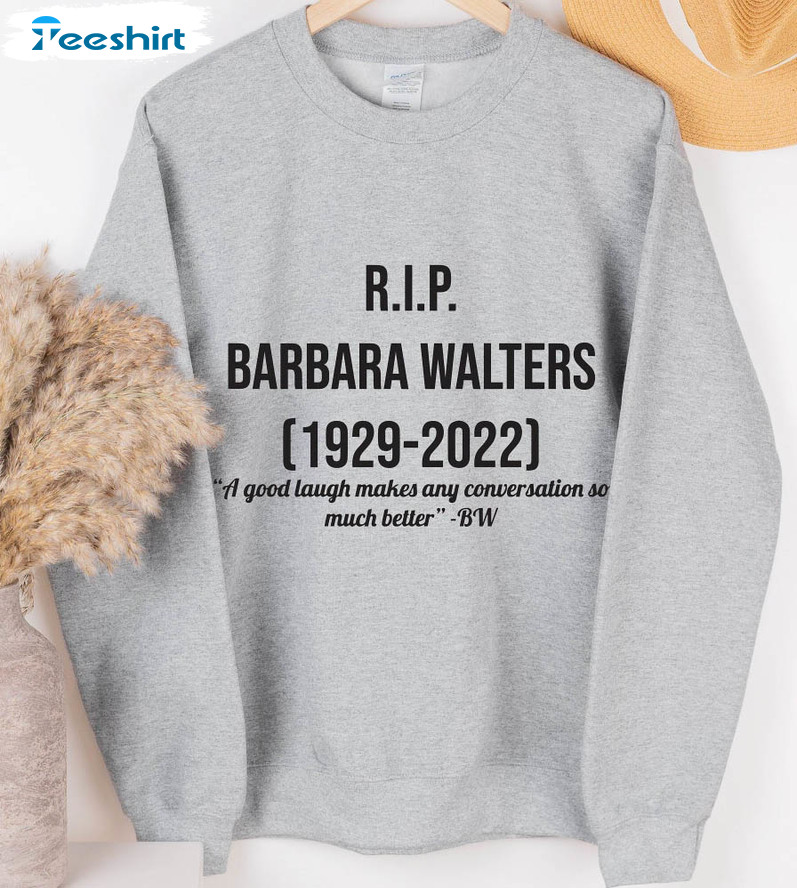 Rip Barbara Walters Shirt, American Broadcast Long Sleeve Unisex T-shirt