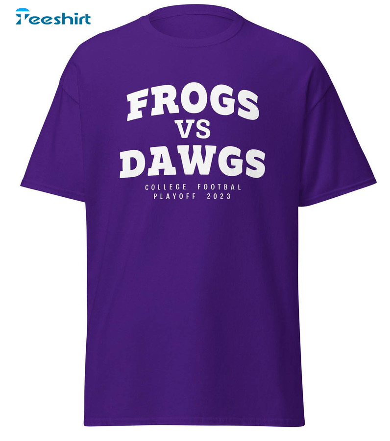 Frogs Vs Dawgs College Football Shirt, Horned Frogs Crewneck Unisex Hoodie