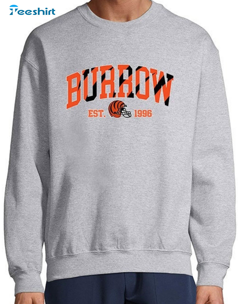 Joe Burrow EST 1996 Shirt, Cincinnati Football Long Sleeve Unisex Hoodie