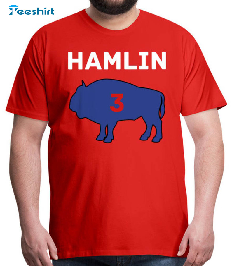 Damar Hamlin 3 Shirt, Buffalo Bills Unisex T-shirt Long Sleeve