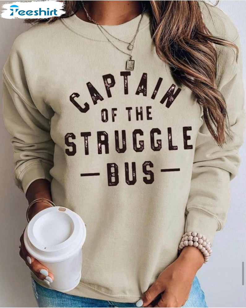 Captain Of The Struggle Bus Trendy Shirt, Vintage Long Sleeve Unisex T-shirt