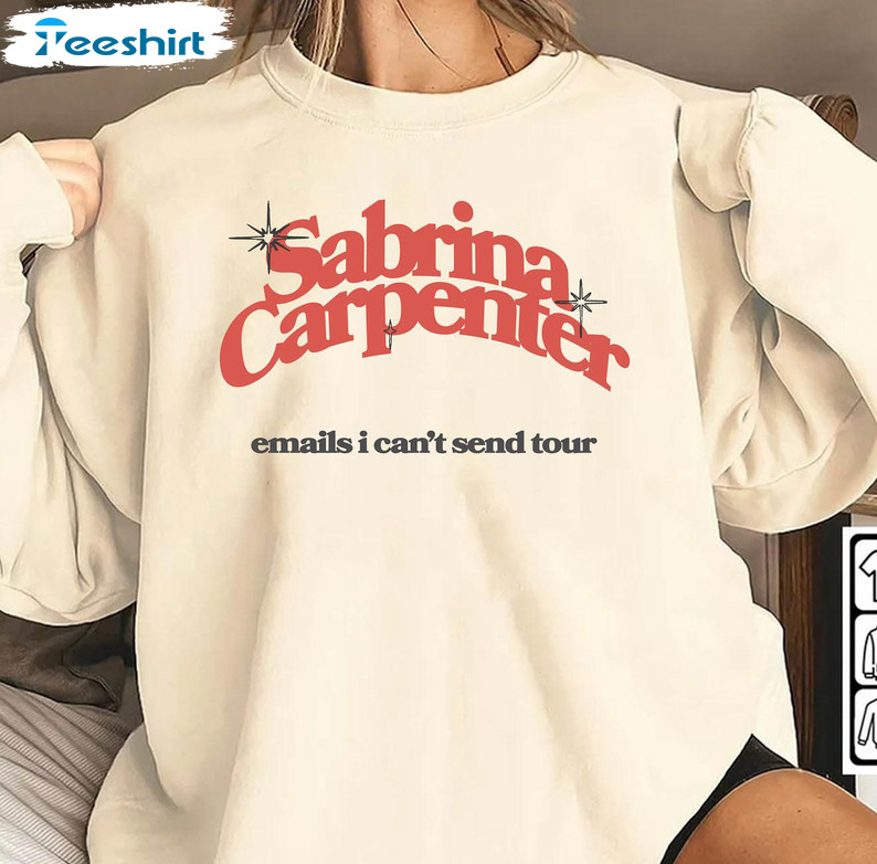 Sabrina Carpenter Sweatshirt, Email I Can't Send Tour Unisex Hoodie Short Sleeve
