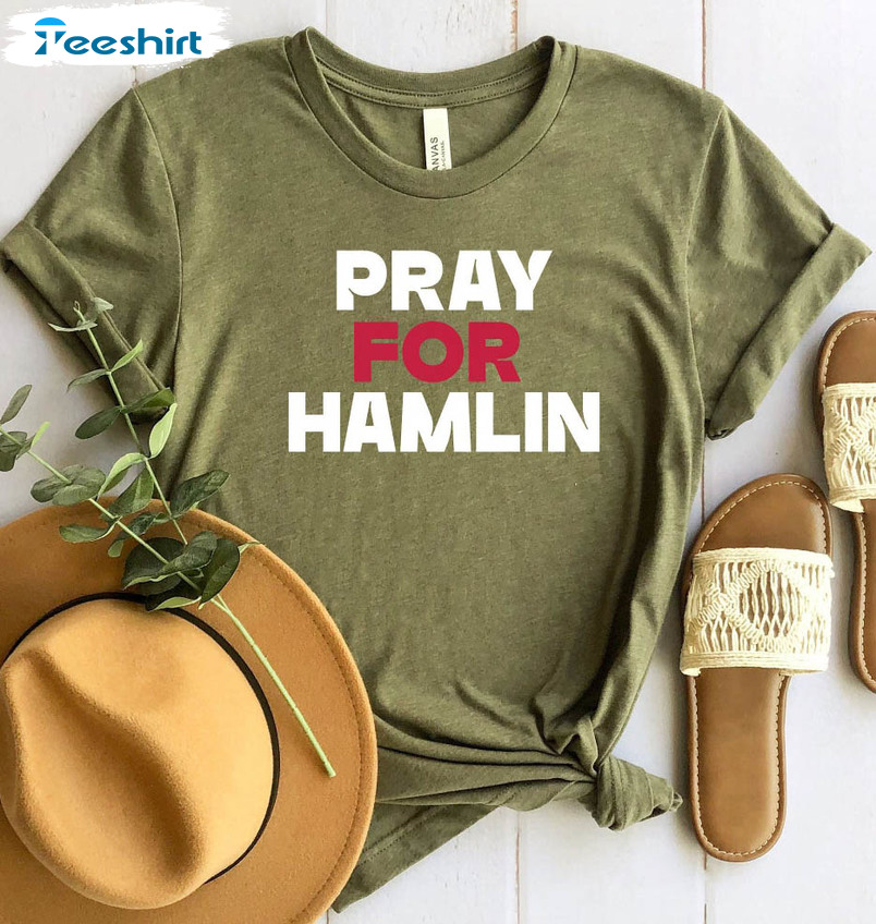 Pray For Hamlin Shirt, Buffalo Bills Cincinnati Game Unisex T-shirt Long Sleeve