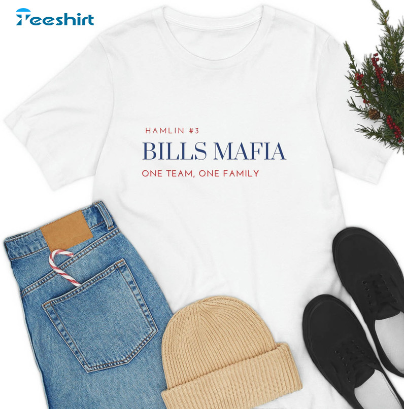 Hamlin Bills Mafia Shirt, Damar Hamlin 3 Unisex T-shirt Short Sleeve