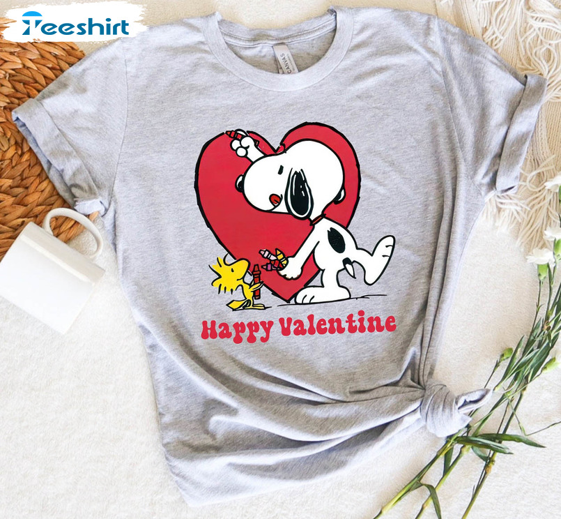 Happy Valentine Snoopy Shirt, Matching Unisex T-shirt Crewneck