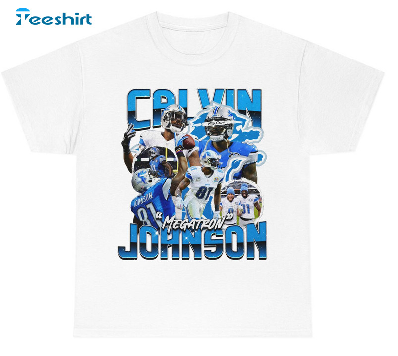 Vintage Calvin Johnson Shirt, Trending Unisex T-shirt Short Sleeve