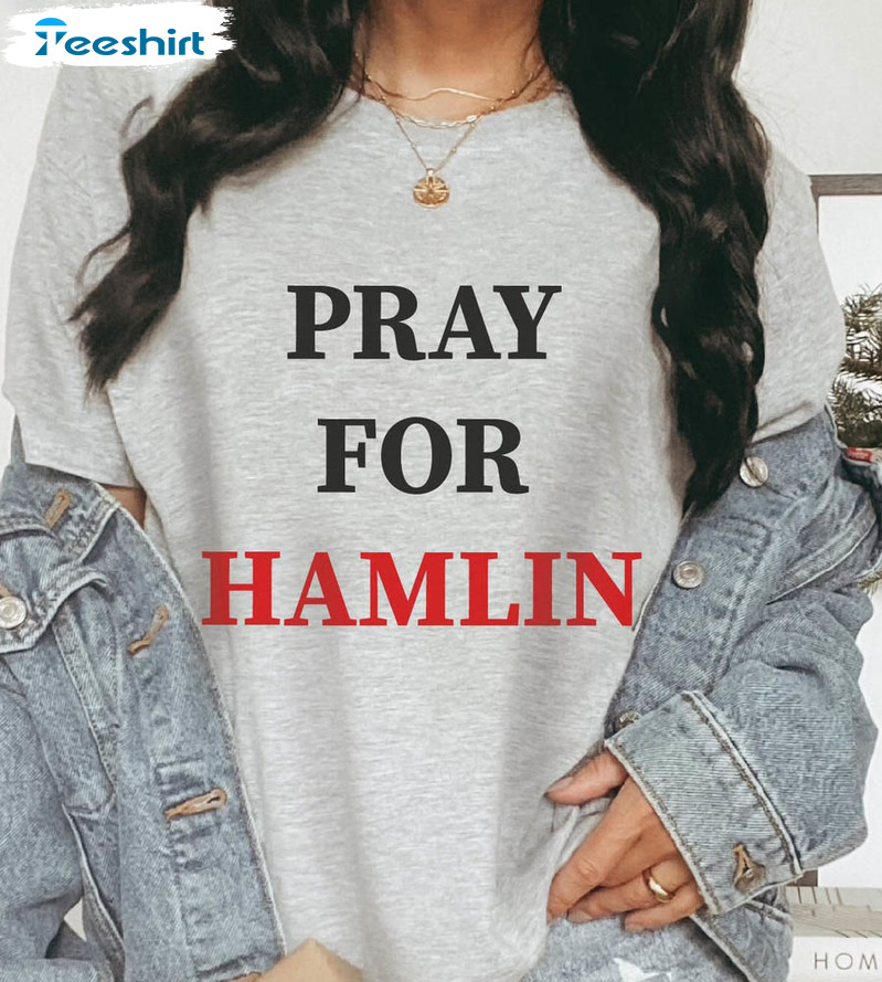 Pray For Hamlin Trendy Shirt, Football Mom Baseball Short Sleeve Crewneck