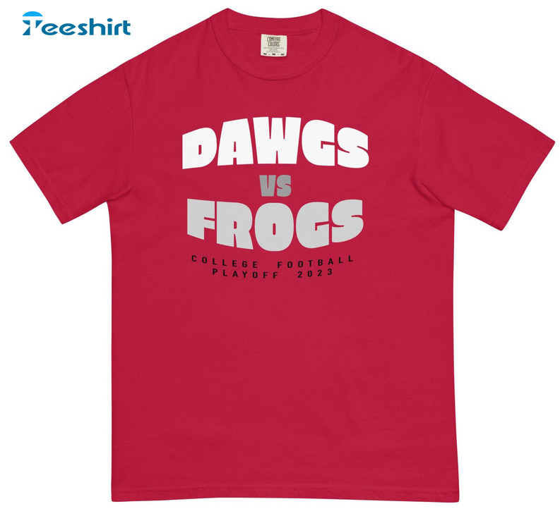 Dawgs Vs Frogs Shirt, Georgia Bulldog Sweatshirt Unisex T-shirt