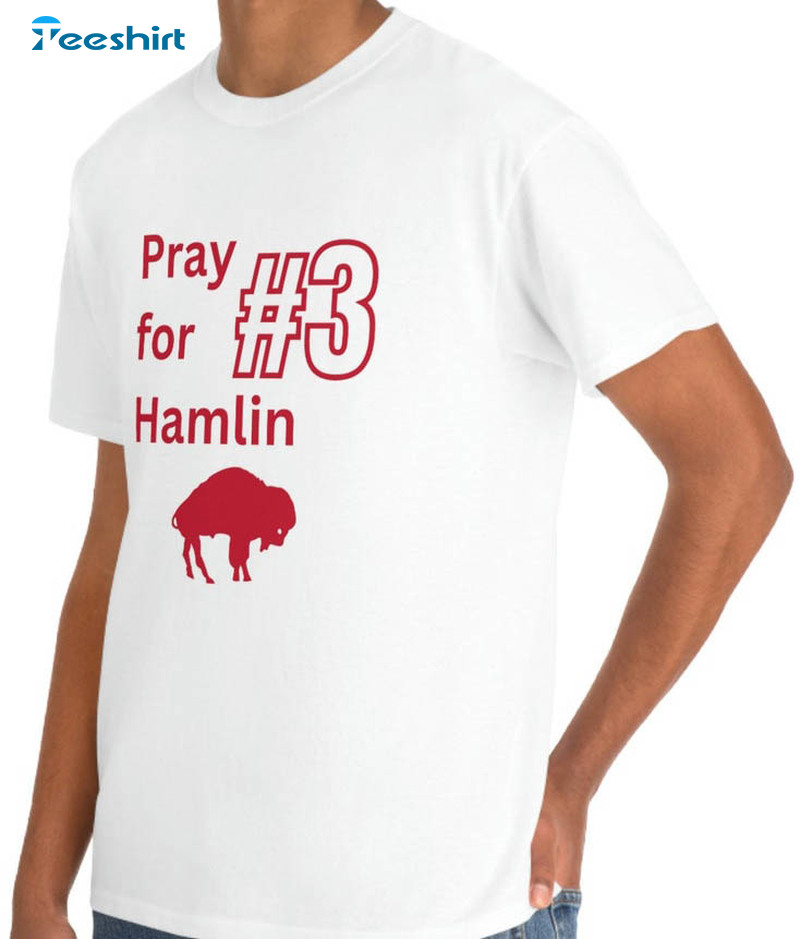Pray For Hamlin Trendy Shirt, Buffalo Bills Long Sleeve Unisex Hoodie
