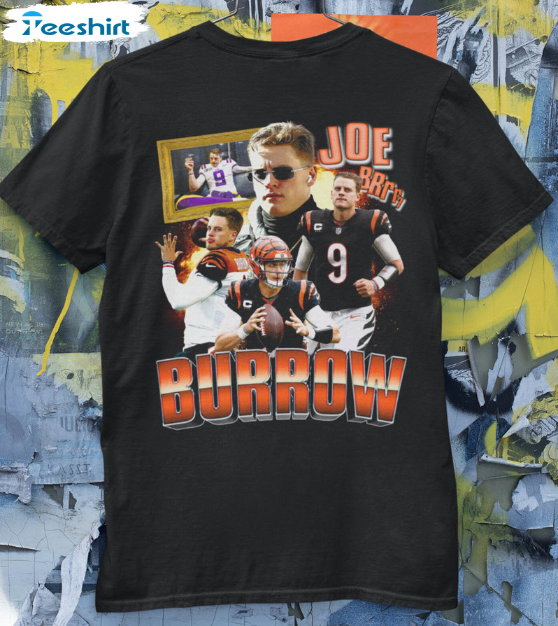 Joe Burrow Vintage Shirt, Trending Cincinnati Unisex Hoodie Long Sleeve