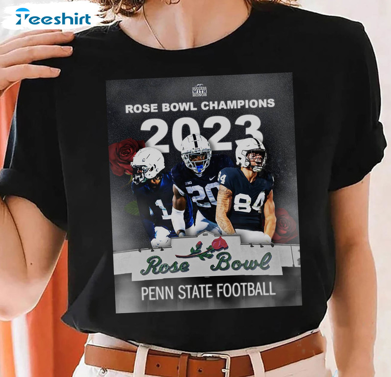 2023 Penn State Champions Rose Bowl Shirt, Penn State Vs Utah College Long Sleeve Sweater