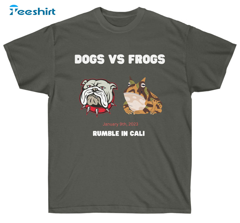 Dogs Vs Frogs Championship Shirt, Georgia Tcu Unisex T-shirt Short Sleeve